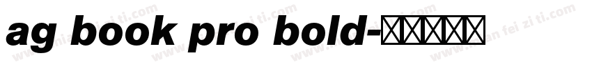 ag book pro bold字体转换